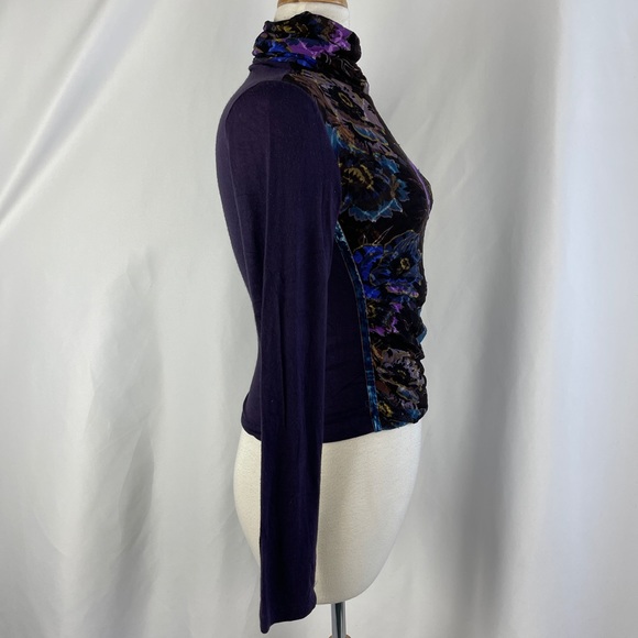 Etro purple floral turtleneck - Picture 4 of 5